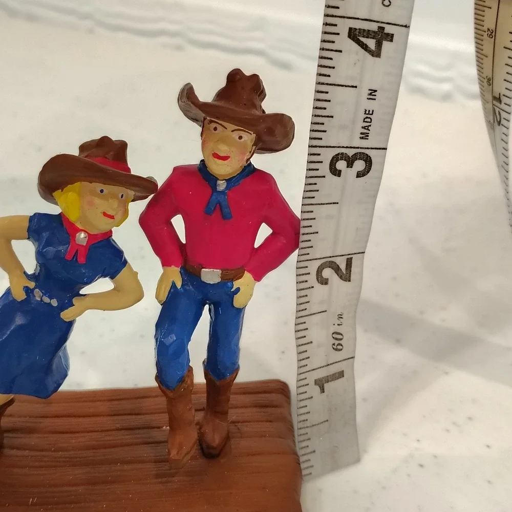 Vintage 1995 Wilton Cake Topper Country Western Theme Line Dancing Couple Cowboy
